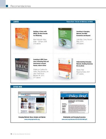 "Recomendaciones y Números" en PDF - INCAE Business Review