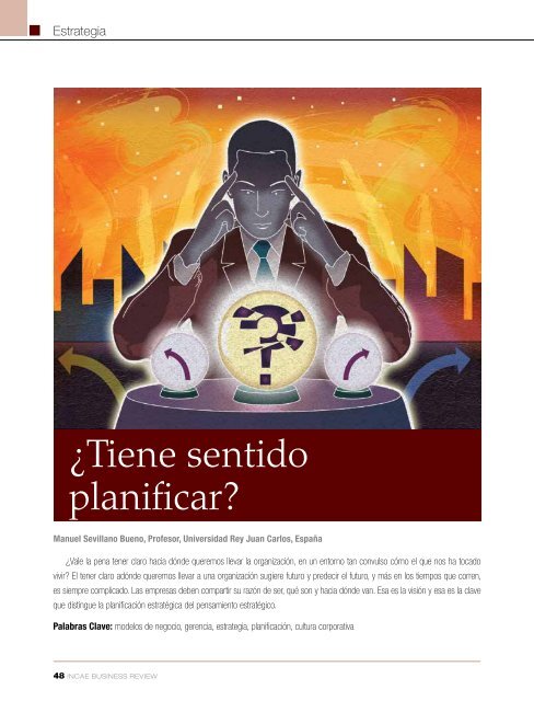 "¿Tiene sentido planificar?" en PDF - INCAE Business Review