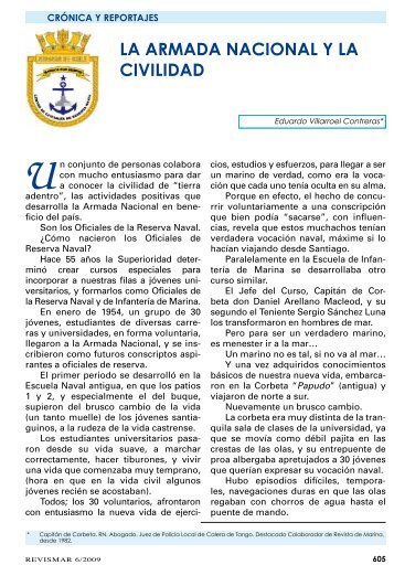 LA ARMADA NACIONAL Y LA CIVILIDAD - Revista de Marina