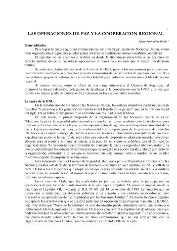 Las Operaciones de Paz y la Cooperación ... - Revista de Marina