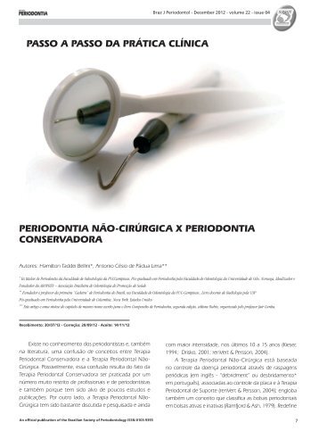 pERIODONTIA NÃO-cIRÃRGIcA X ... - Revista Sobrape