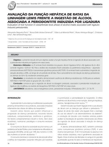 Revista Periodontia dez 2011 - 2Âª REV - 09-12-11 ... - Revista Sobrape