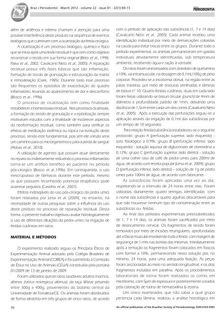 Revista Periodontia MAR 2012.indd - Revista Sobrape