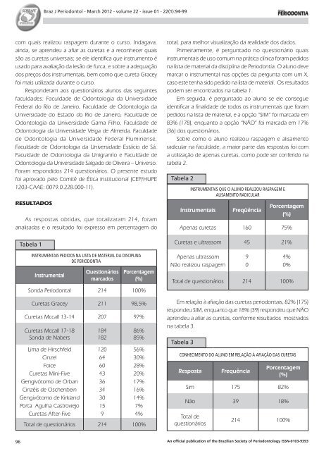 Revista Periodontia MAR 2012.indd - Revista Sobrape