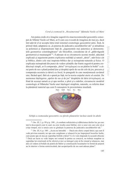 Cerul Åi cosmosul Ã®n âHexaimeronulâ SfÃ¢ntului ... - Revista Teologica