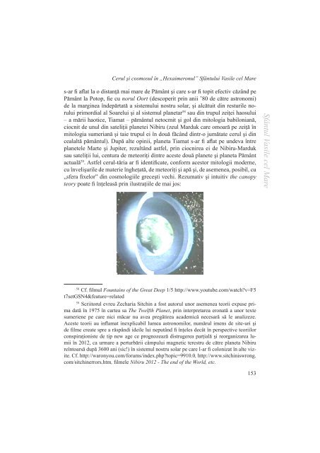 Cerul Åi cosmosul Ã®n âHexaimeronulâ SfÃ¢ntului ... - Revista Teologica