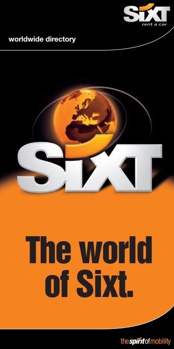 The world of Sixt. - Amadeus Cars Plus