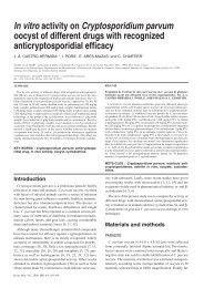 In vitro activity on Cryptosporidium parvum oocyst of ... - ResearchGate