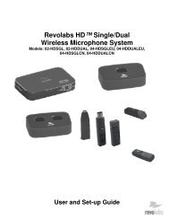 HD Single & Dual Channel User and Setup Guide - Revolabs