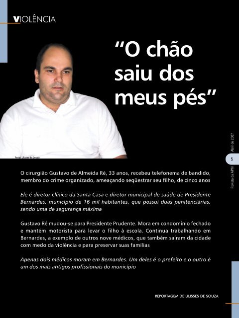 R evista da APM Abril de 2007 - Associação Paulista de Medicina