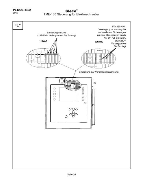 Steuerung für Elektroschrauber Serie TME-100 - Apex Tool Group