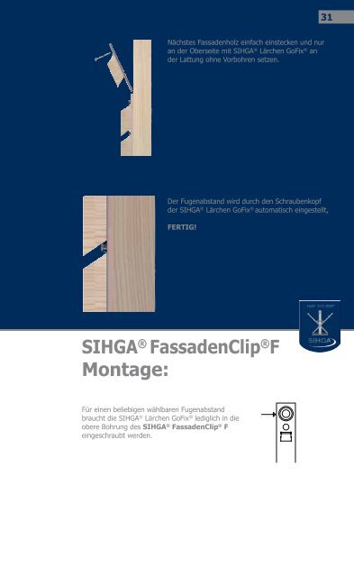 www.sihga.com Terrassen und Fassaden Systeme 2011 - Revotool