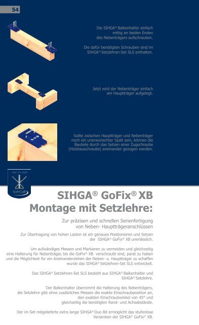 Schraub- und Holzverbinder Systeme 2011 www.sihga.com - Revotool