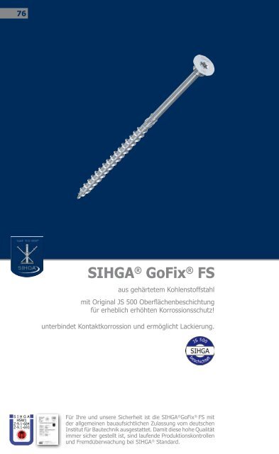 Schraub- und Holzverbinder Systeme 2011 www.sihga.com - Revotool