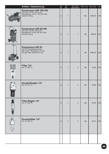 Verkaufs- preisliste 2011 - Revotool