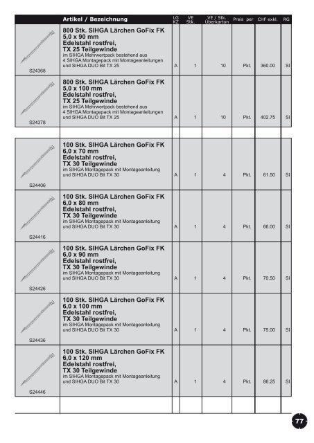 Verkaufs- preisliste 2011 - Revotool