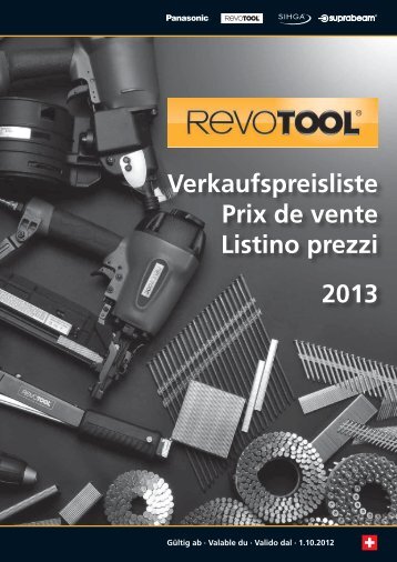Verkaufspreisliste Prix de vente Listino prezzi 2013 - Revotool