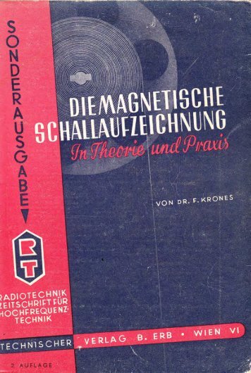 Die magnetische Schallaufzeichnung (PDF, 24MB) - AVC-Studio