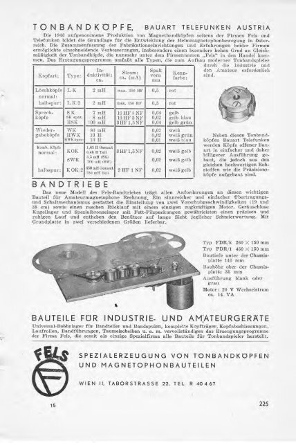 Die magnetische Schallaufzeichnung (PDF, 24MB) - AVC-Studio