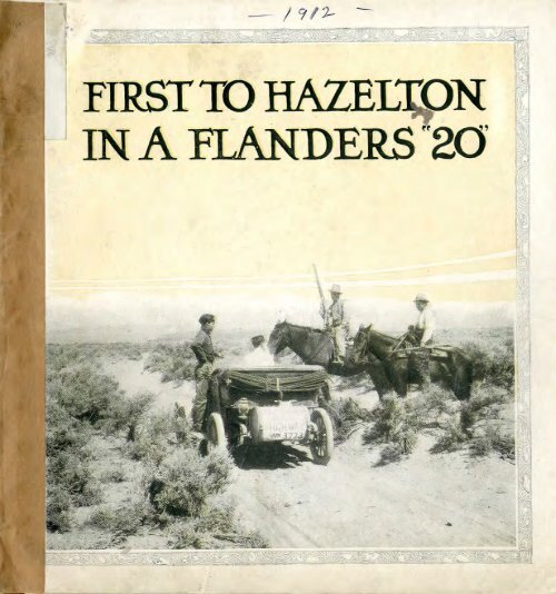 "First to Hazelton" Flanders "20 - The Revs Institute