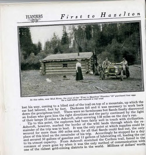 "First to Hazelton" Flanders "20 - The Revs Institute