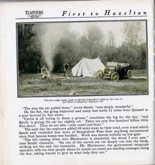 "First to Hazelton" Flanders "20 - The Revs Institute