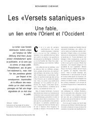 Les «Versets sataniques» - Revue des sciences sociales