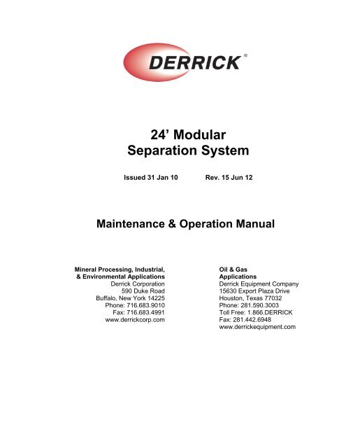 24' Modular Separation System - Derrickinternational Equipment ...