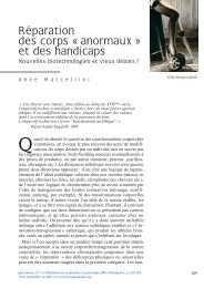 RÃ©paration des corps Â« anormaux Â» et des handicaps - Quasimodo