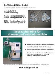 Gebrauchtgeräte für Human- und ... - Dr. Wilfried Müller GmbH