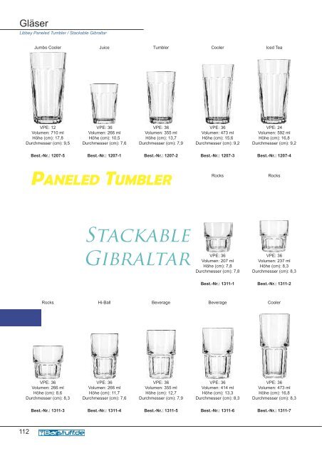 paneled tumbler