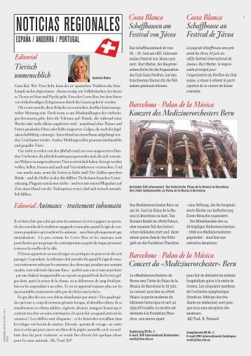 Regionalausgabe Spanien/Portugal/Andorra 3/12 - Schweizer Revue