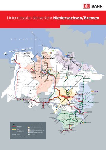 Liniennetzplan Nahverkehr Niedersachsen/Bremen - Bahn