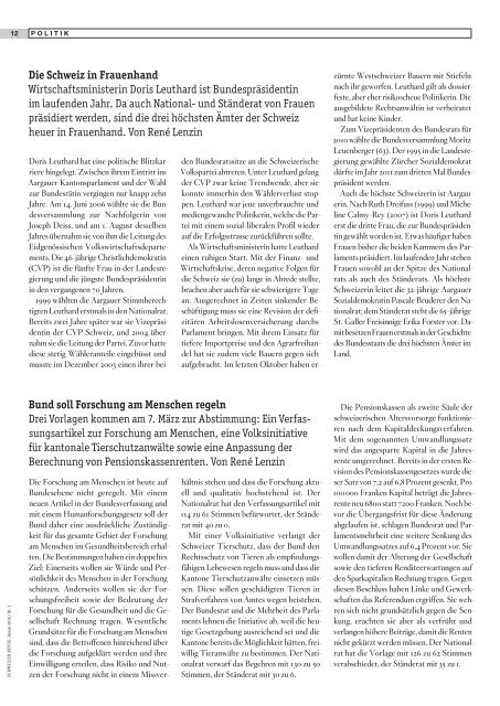 Download PDF Schweizer Revue 1/2010