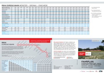 FAHRPLAN DIENSTREGELING - Bahn