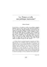 La France a-t-elle une politique marocaine? - Association des ...