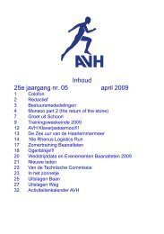 Inhoud 25e jaargang nr. 05 april 2009 - Atletiek Vereniging ...