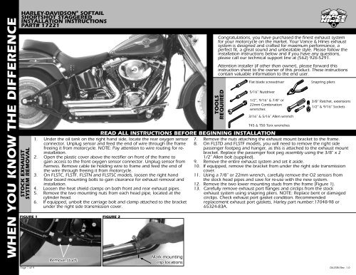 WHEN YOU KNOW THE DIFFERENCE - Vance & Hines