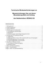 Technische Mindestanforderungen an Messeinrichtungen ... - REWAG