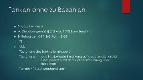 Tanken ohne zu Bezahlen