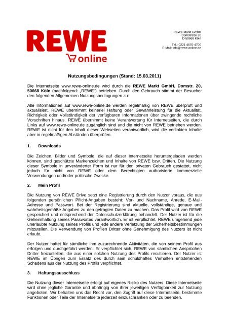 als PDF herunterladen - Rewe-Online