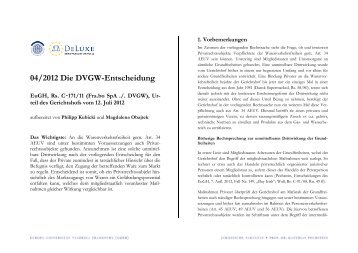 04/2012 Die DVGW-Entscheidung
