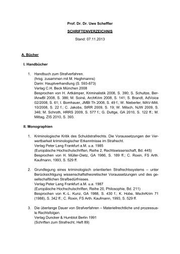 Schriftenverzeichnis als PDF-Dokument.