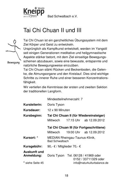 klicken: Programm Kneipp Verein Bad Schwalbach  2