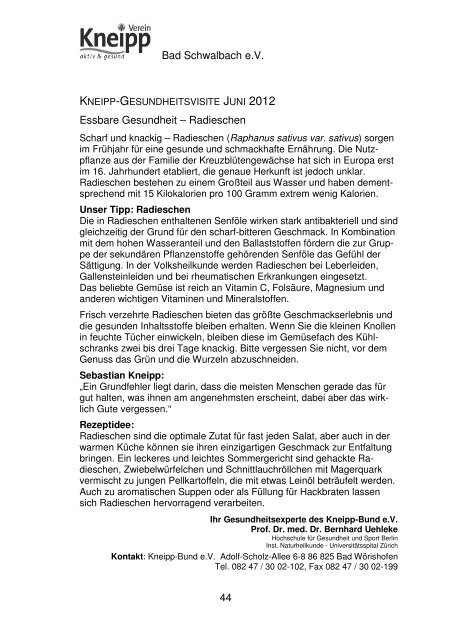 klicken: Programm Kneipp Verein Bad Schwalbach  2