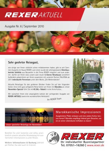 Ausgabe Nr. 6 / September 2010 Marokkanische Impressionen