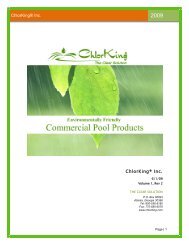 Chlor King Product Catalogue - Endless Summer Aquatics, Inc