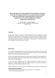 CO2 and CH4 absorption - Rex Research