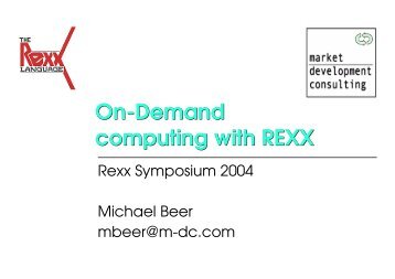 Applications - The Rexx Language Association