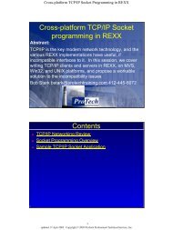Cross-platform TCP/IP Socket programming in REXX Contents